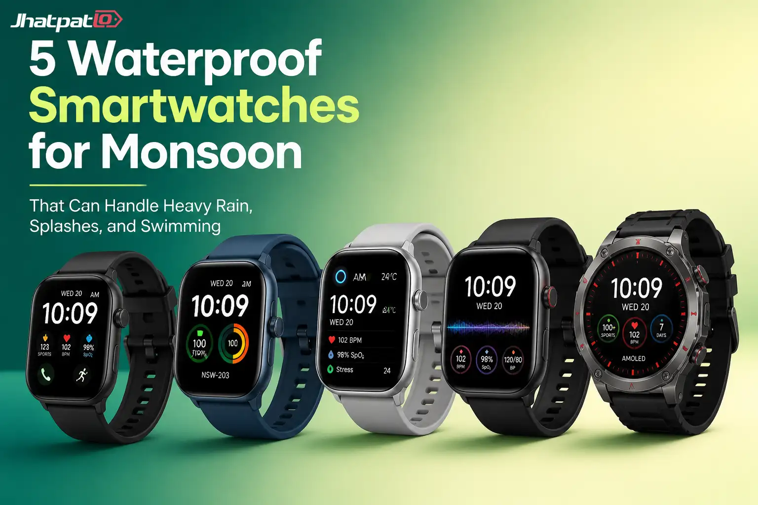  5 Smartwatches You Can Wear Without Worry This Monsoon
