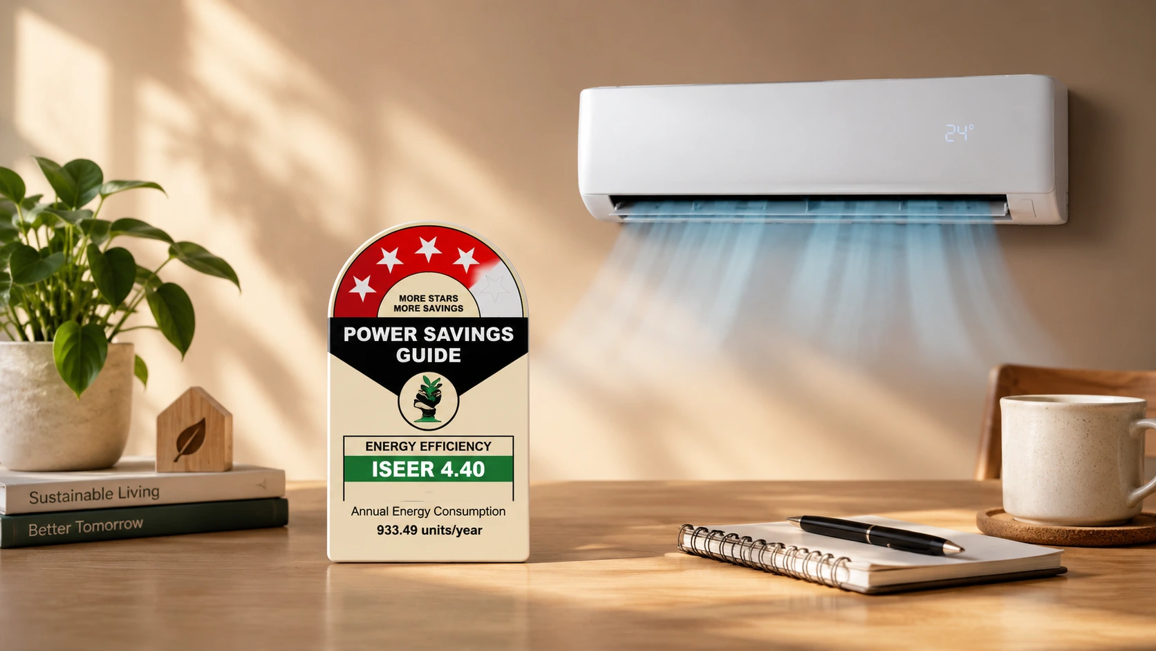 ISEER rating and energy efficiency of an AC