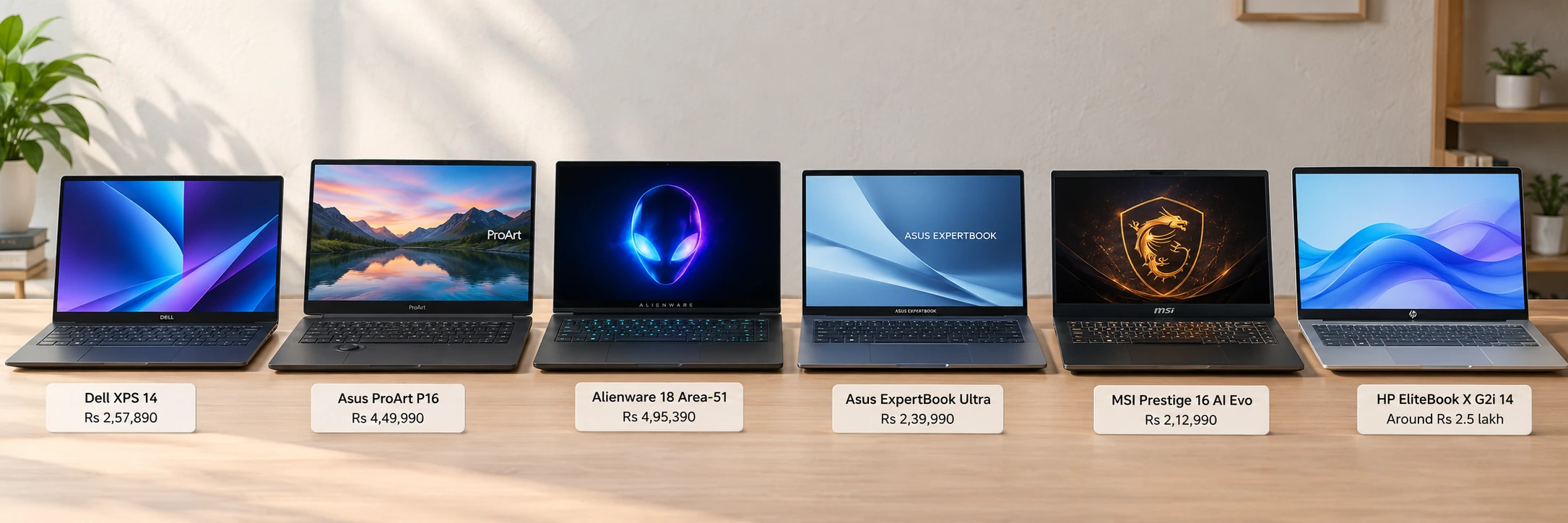 Six flagship laptops