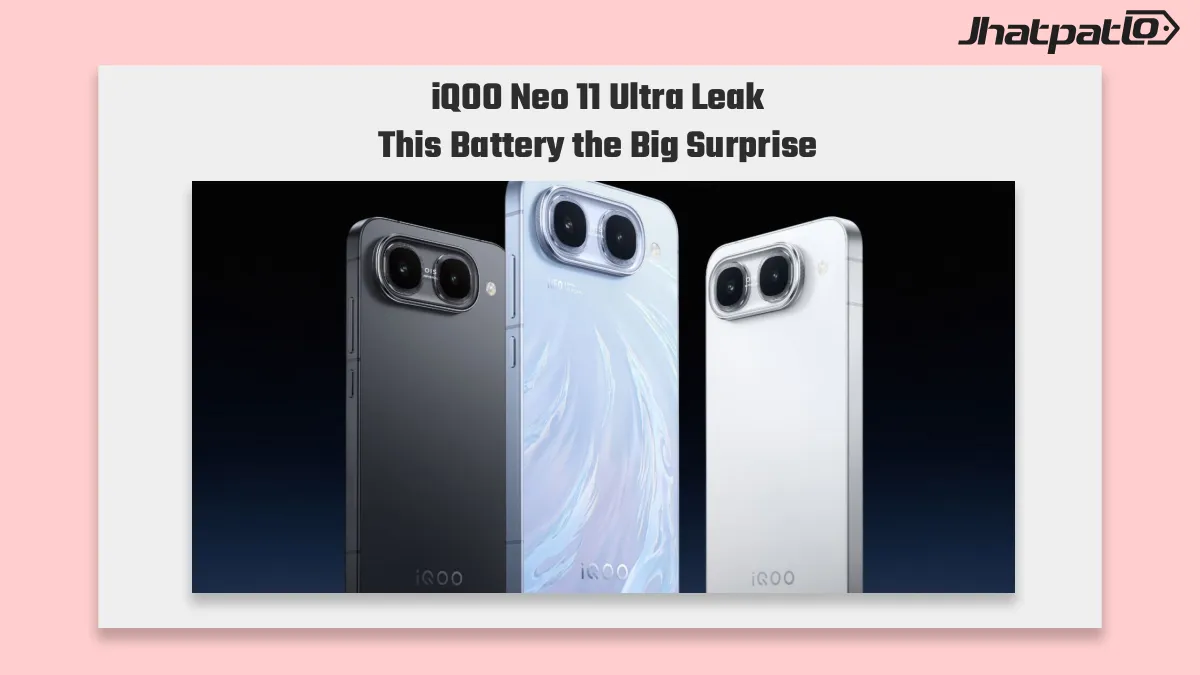 iQOO Neo 11 Ultra leak Shows 9100mAh Battery and 2K Display