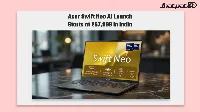 Acer Swift Neo AI Laptop Launches in India With Core Ultra Chips Starting at ₹67,999