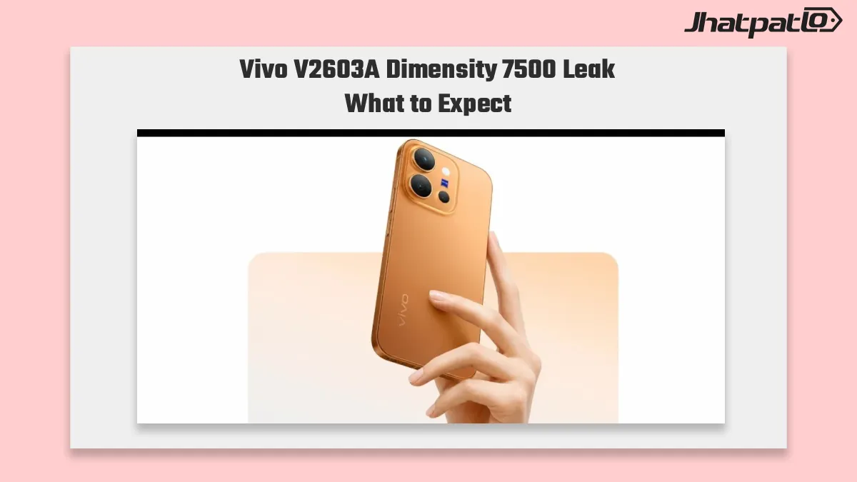 Vivo V2603A Geekbench Leak Reveals Dimensity 7500 and 12GB RAM