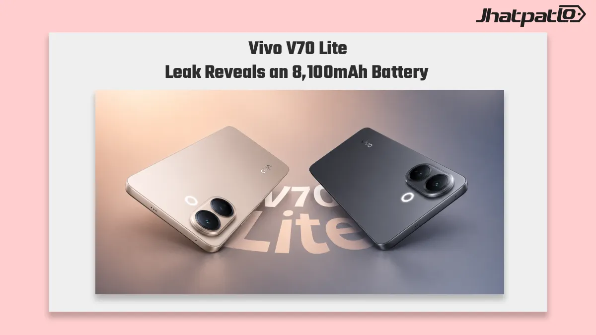 Vivo V70 Lite 4G battery packs 8,100mAh with 44W charging