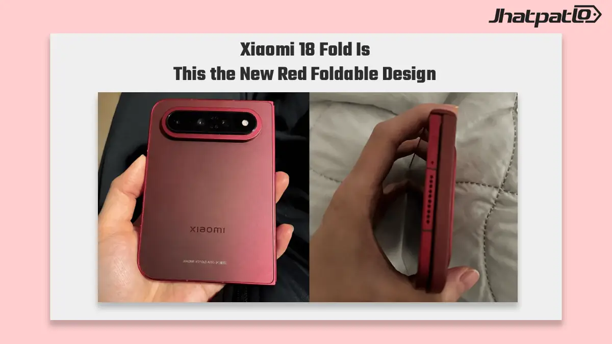 Xiaomi 18 Fold leaked images show red wide foldable design