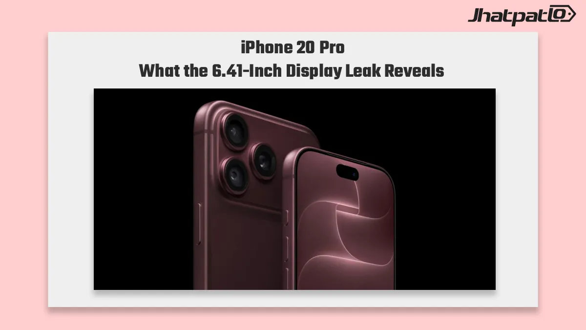 iPhone 20 Pro display leak points to 6.41-inch screen