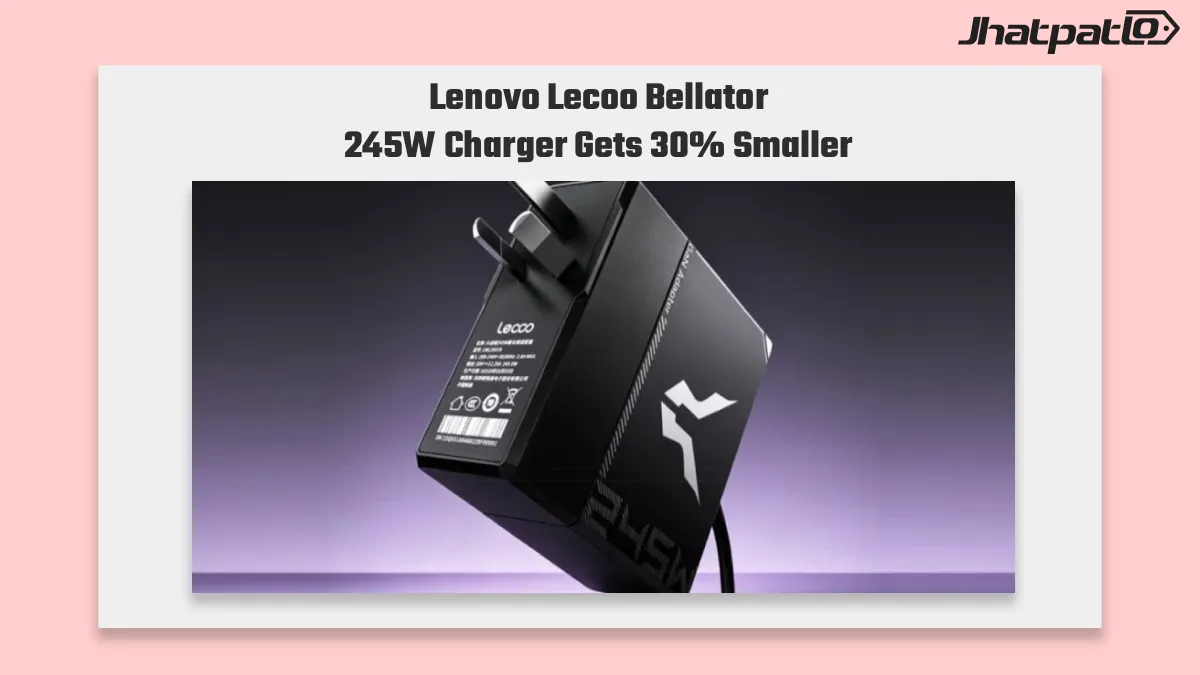  Lenovo Lecoo Bellator 245W charger shrinks 30% with built-in cable