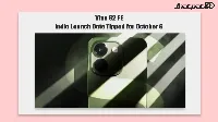 Vivo S2 FE India launch date tipped for October 6 with ₹39,999 price