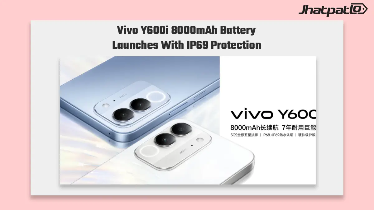  Vivo Y600i 8000mAh battery launches in China with IP69 protection