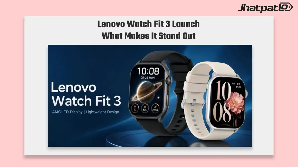 Lenovo Watch Fit 3 Launch Brings AMOLED Display and Bluetooth Calling