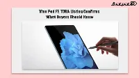 Vivo Pad FE TDRA Listing Confirms VP2601 Wi Fi Only Tablet