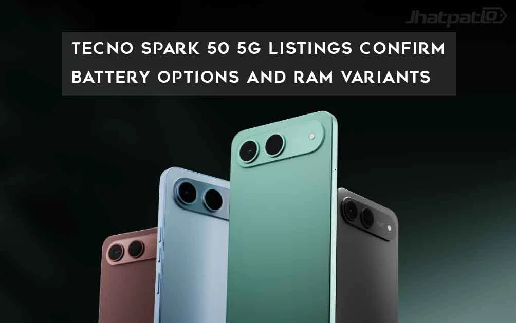  Tecno Spark 50 5G Listings Confirm Battery Options and RAM Variants